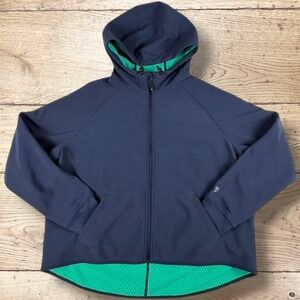 NIKE Womens‎ Sportswear High Low Softshell Lined Jacket - Size XL - Navy